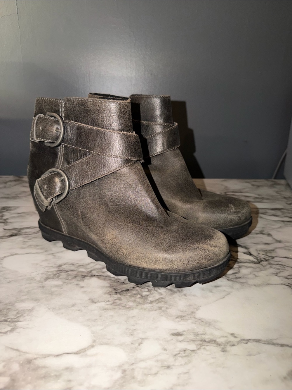 Sorel wedge booties